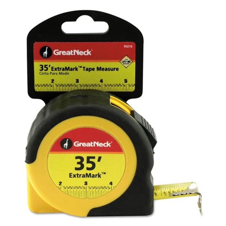 Great Neck 95010 ExtraMark 1 in. x 35 ft. Steel Tape Measure - Orange/Black