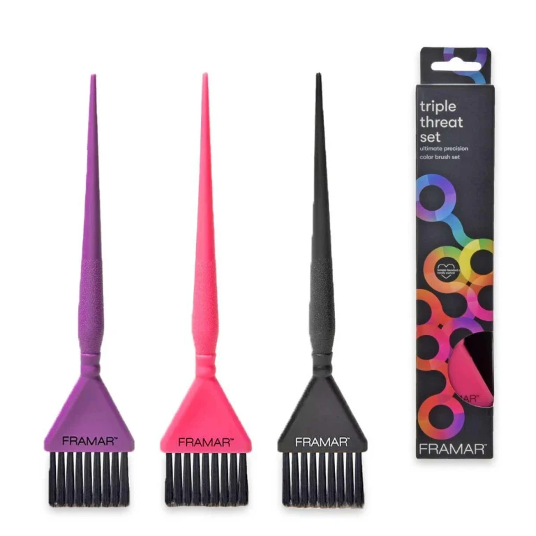 Set of Colored Brushes Triple Action 3P