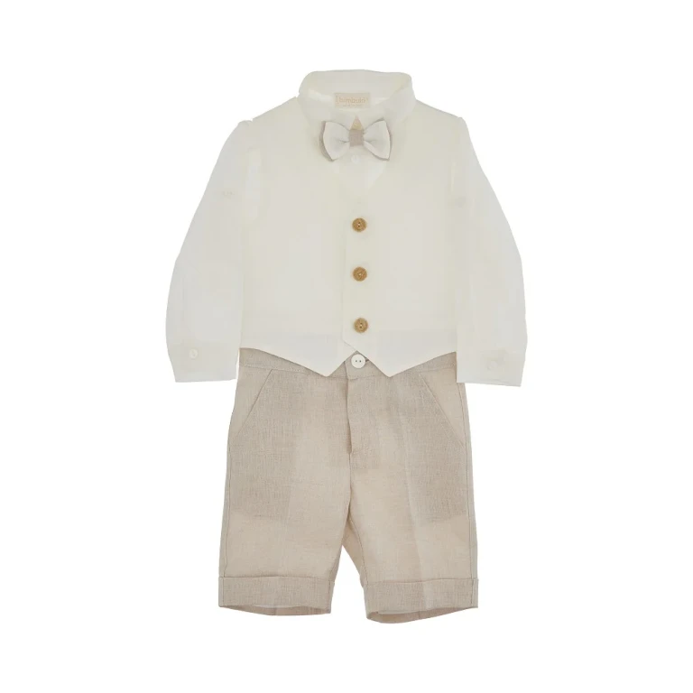 Cotton and linen three-piece set Kids 24M