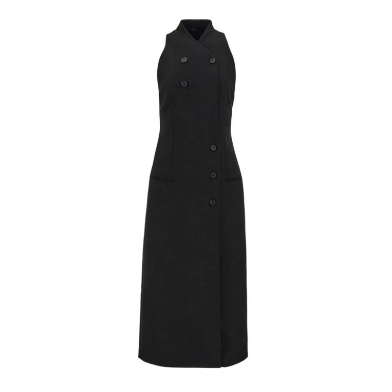 Double-Breasted Sleeveless Dress, Brand Size 40 ( US Size 6 )