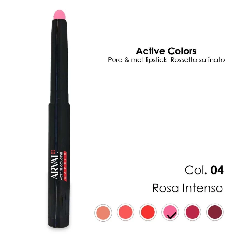 Pure & mat lipstick n. 04 - intense pink satin lipstick - pencil