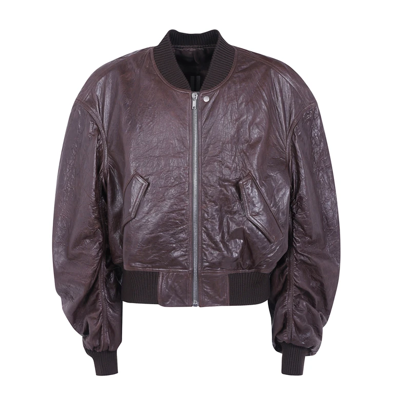 Jacket Padded Leather "Secchia Flight"