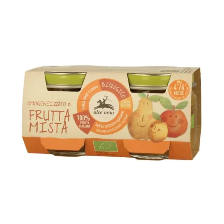Organic Mixed Fruit Puree Alce Nero 2x80g