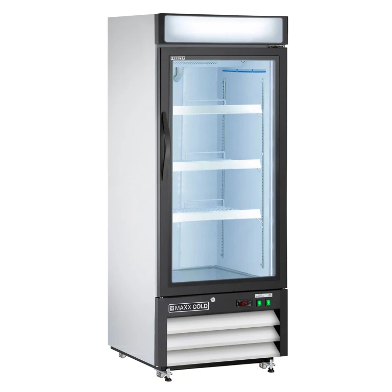 X-Series Single Door Merchandiser Freezer, White, 12 cu. ft.