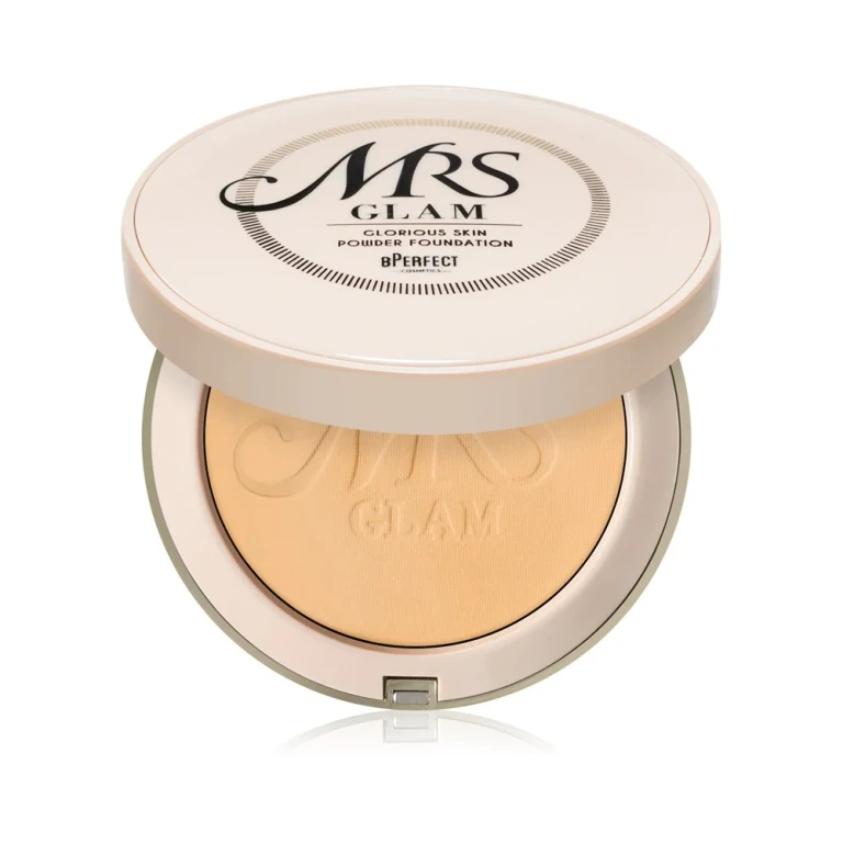 BPerfect Mrs Glam Glorious compact powder for a matte finish color 04 medium golden 70 g