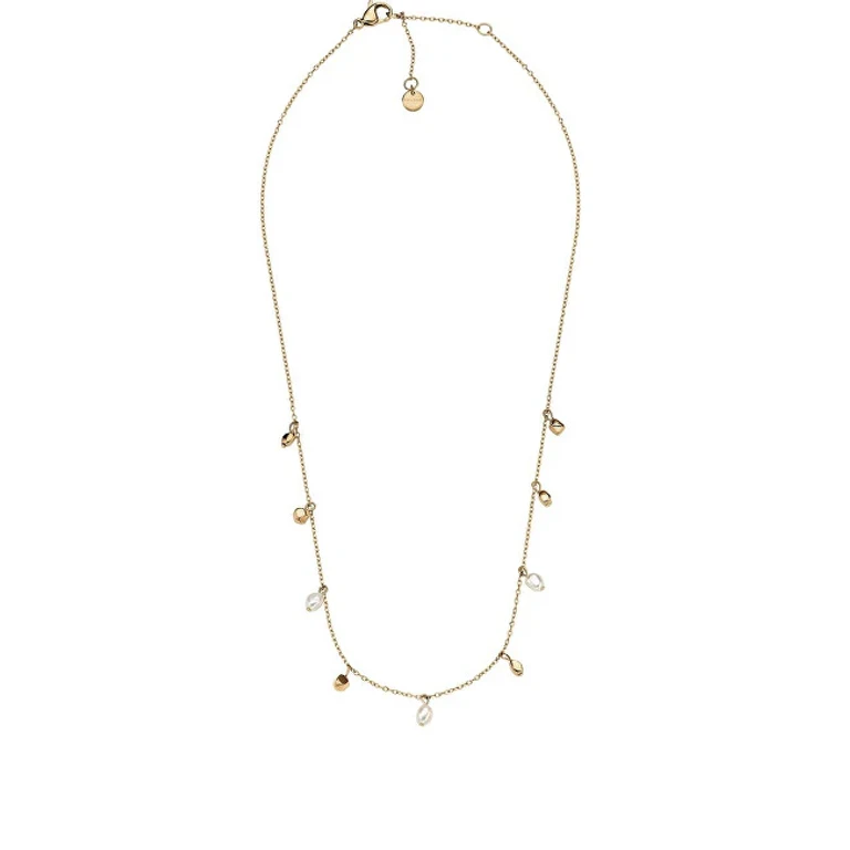 Gold Plated Necklace with Real Pearls Agnethe Skj1879710