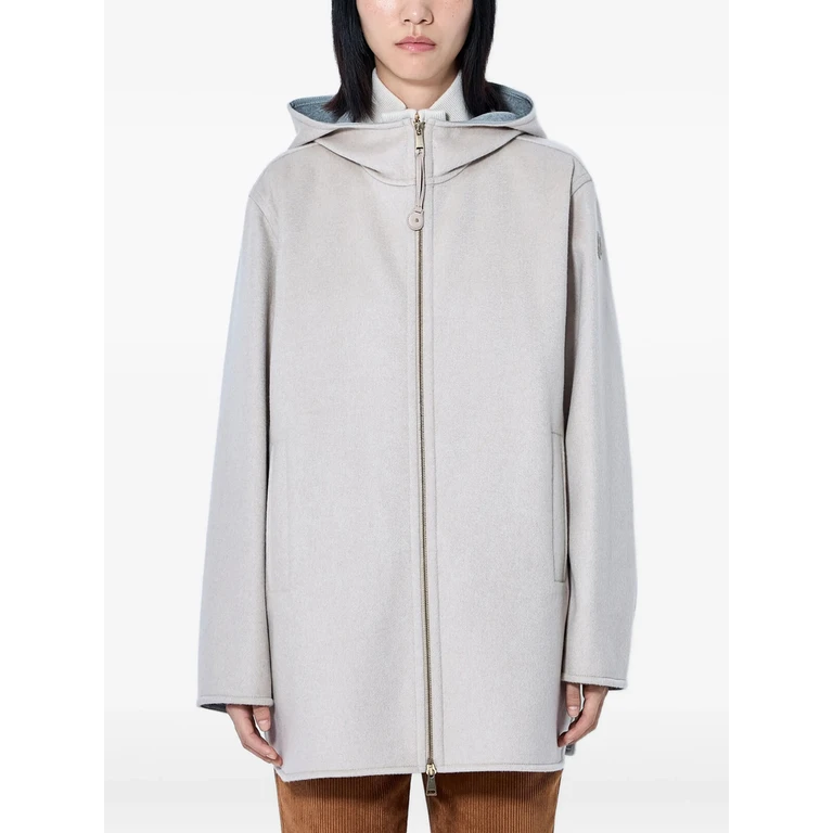 Hooded Zip-front Coat