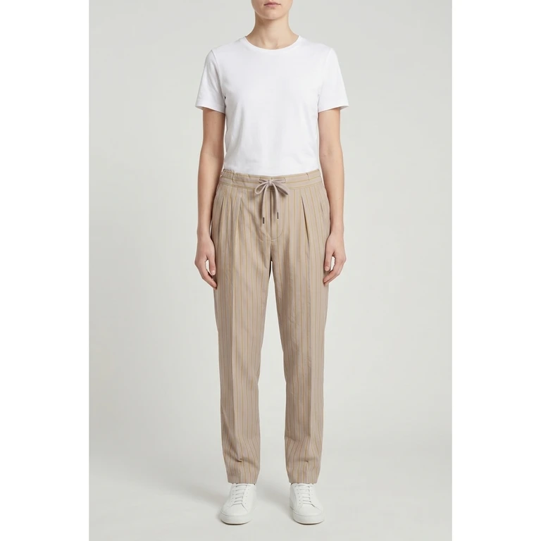 Wobeige Striped Relaxed Trousers