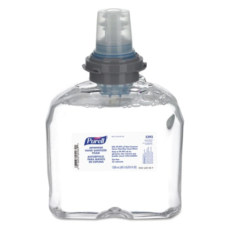 5392-02 1,200 mL Foam Advanced Hand Sanitizer TFX Refill - Unscented