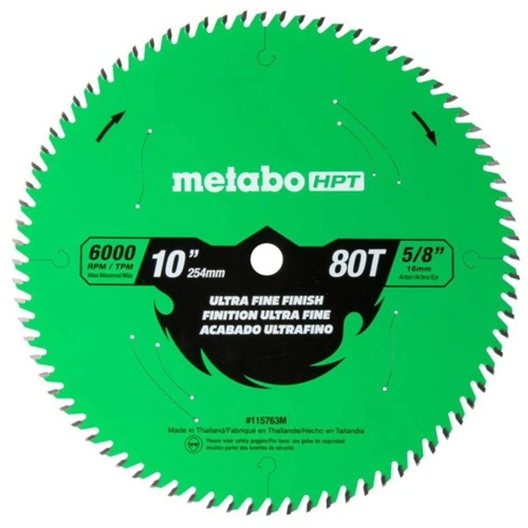 115763M 10 in. 80-Tooth Ultra Fine Finish Blade
