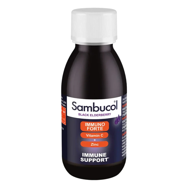 Immuno Forte Black Elderberry Vitamin C and Zinc Immune System Support Syrup 120 ml