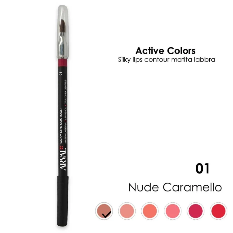 Silky contour n. 01 - nude caramel lip pencil - wood