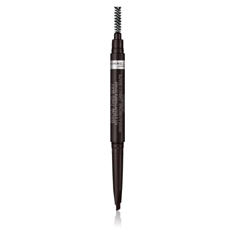 Brow This Way 2 in 1 Eyebrow Pencil with Brush Color 004 Soft Black 0.25 g