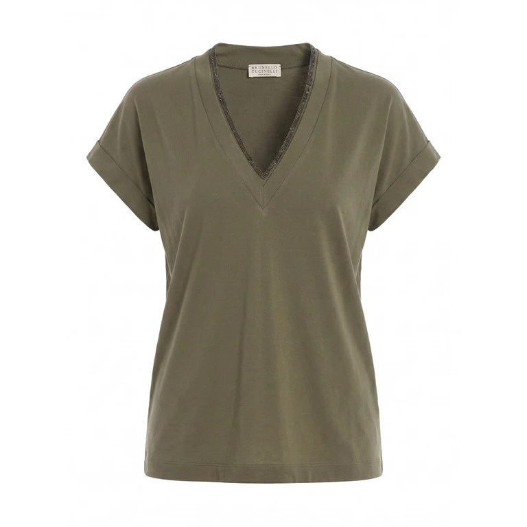 T-shirt V-Neck Monile Brunello Cucinelli