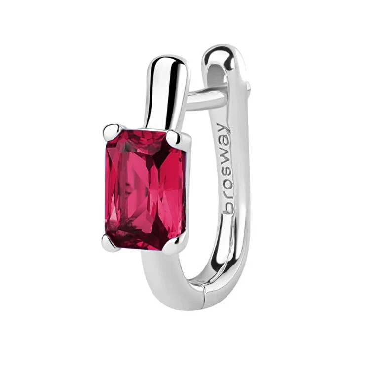 Single Earring in Silver Fancy Passion Ruby FPR08