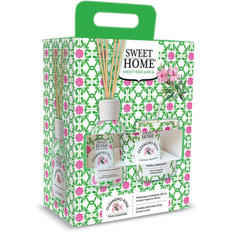 Gift Set Aroma Diffuser with Oleander Pink Candle