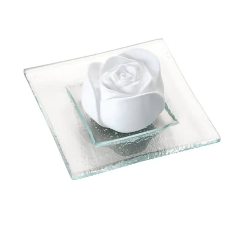 “Rose Bud” Diffuser with Glass Saucer