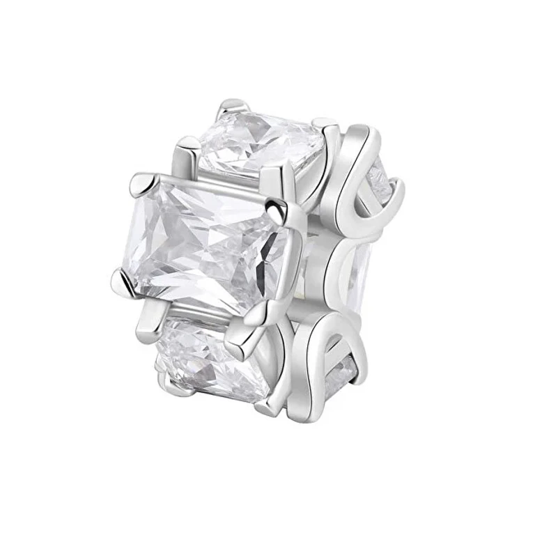 Fancy Infinite Sparkling Silver Pendant White FIW02