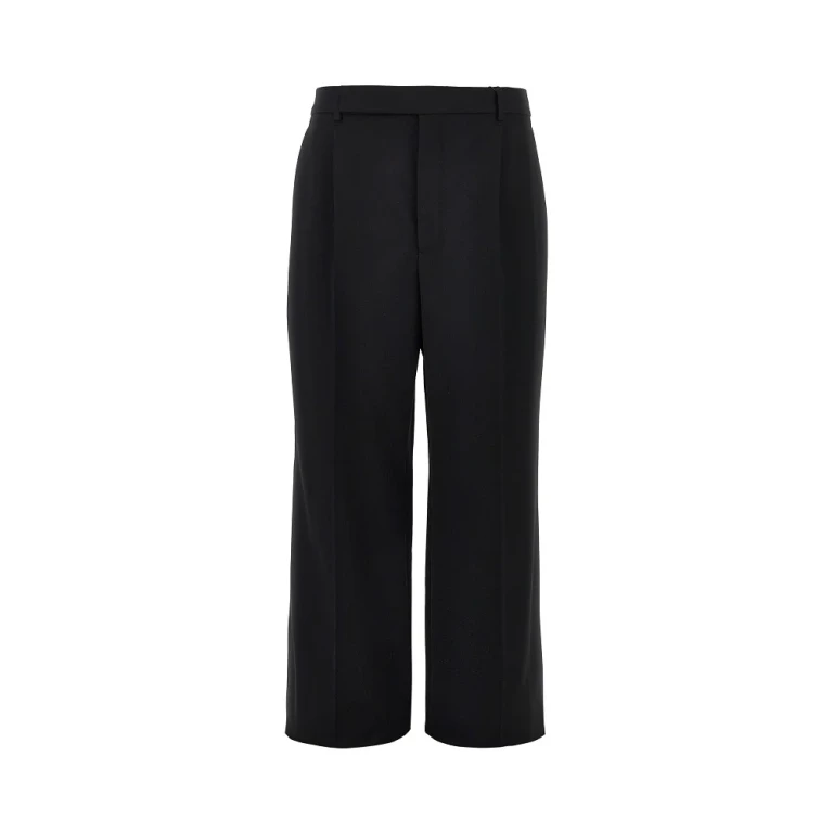 Pantalon en laine Fluid Grain de Poudre Saint Laurent