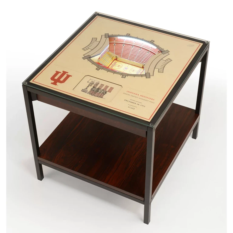 NCAA 25-Layer StadiumViews Lighted End Table - Indiana Hoosiers:- Indiana Hoosiers