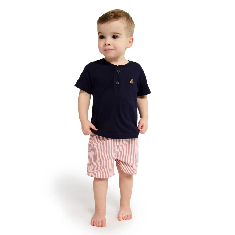 Boys 2Pc Outfit Set Navy 18M:- Navy, 18M