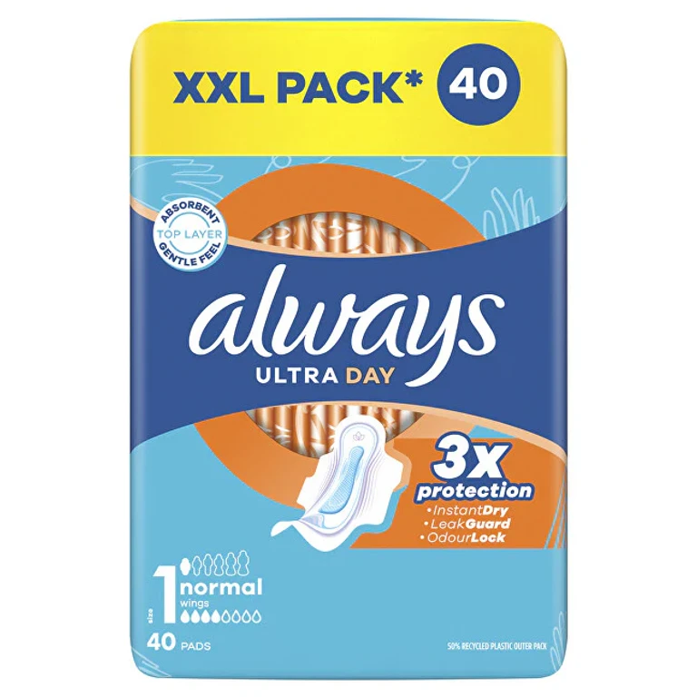 Ultra Day Normal Four Hygienic Absorbents, 40 Pieces