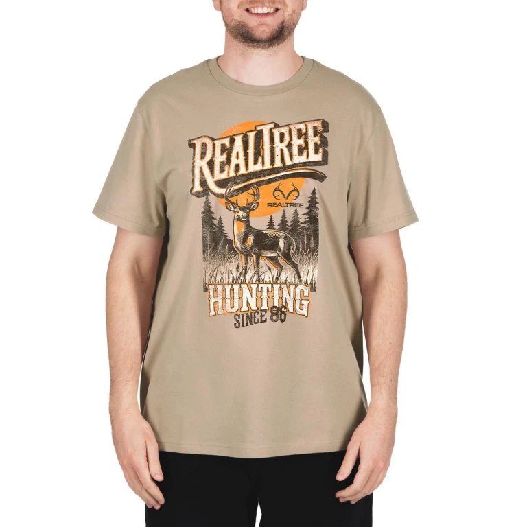 Graphic Tee Taupe M:- Taupe, M