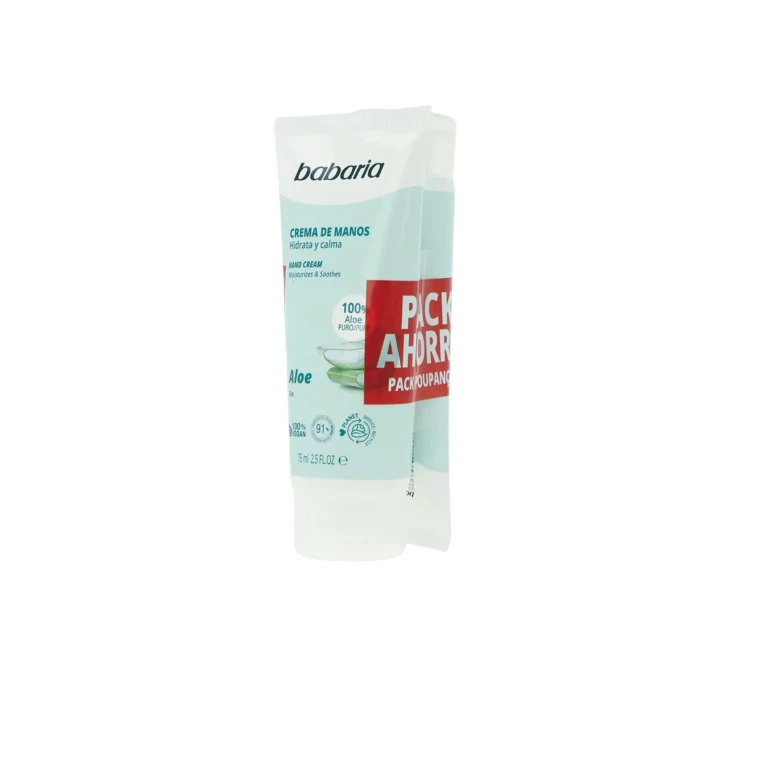 Hand Cream Babaria Aloe Vera Pack of 2 x 75 ml