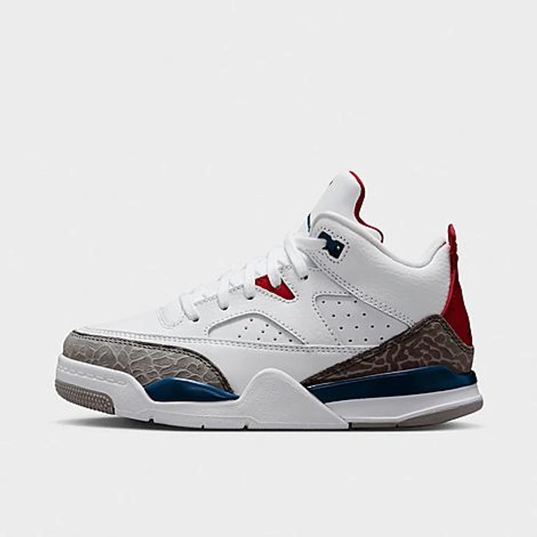 Jordan Little Kids Air Son of Mars Low Casual Shoes in White/Varsity Red/Light Smoke Grey Size: 1.0