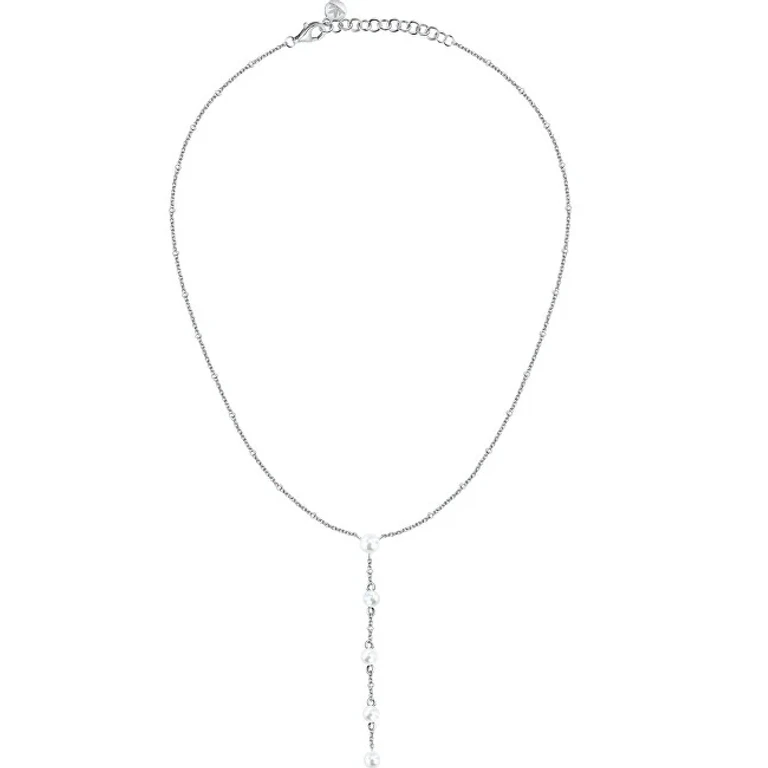 Charming Silver Pearl Necklace Sawm02
