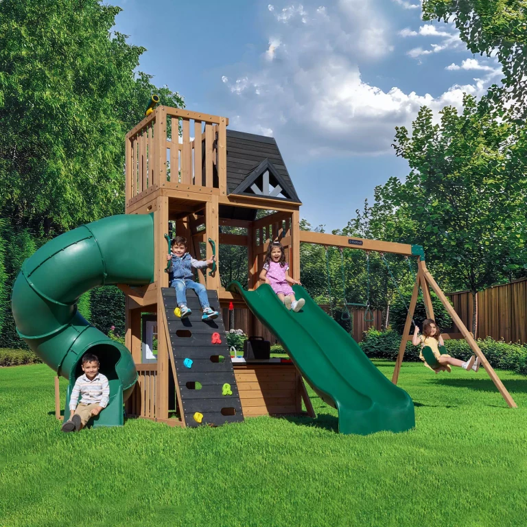 Horizon Lookout Wooden Outdoor Swing Set