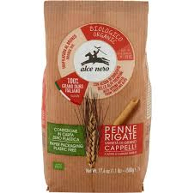 spa Organic Cappelli Durum Wheat Penne Rigate Alce Nero 500g