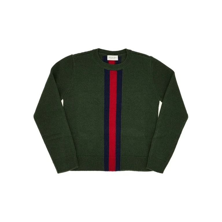 Wool sweater with Web Ribbon Kids 8Y