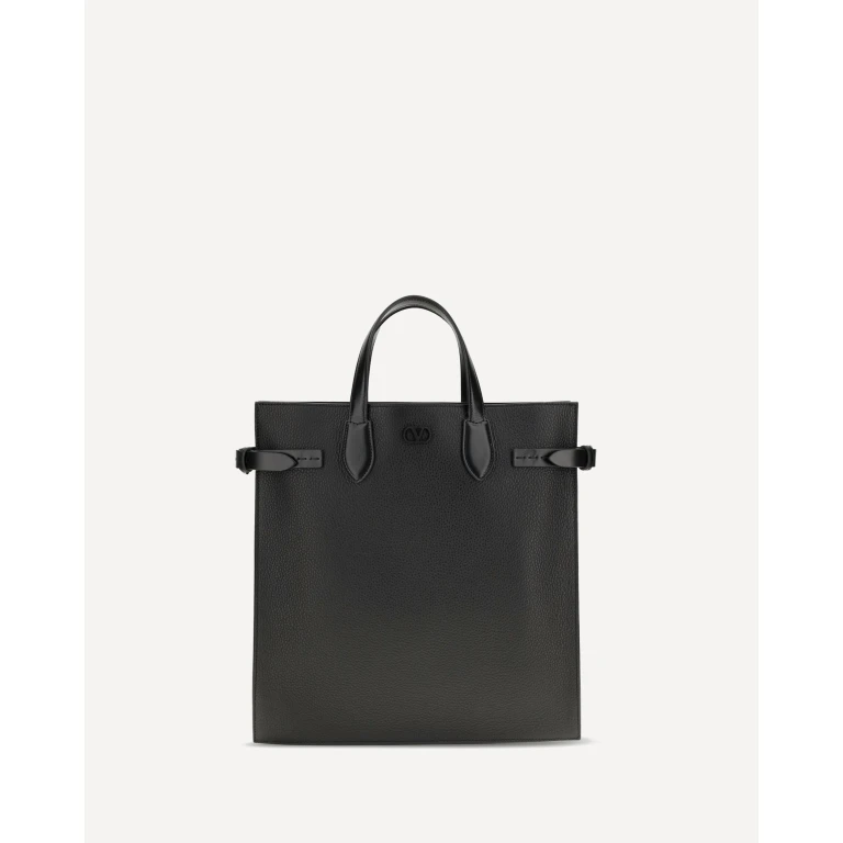 Medium Antibes grained leather Shopping Bag Male UNI