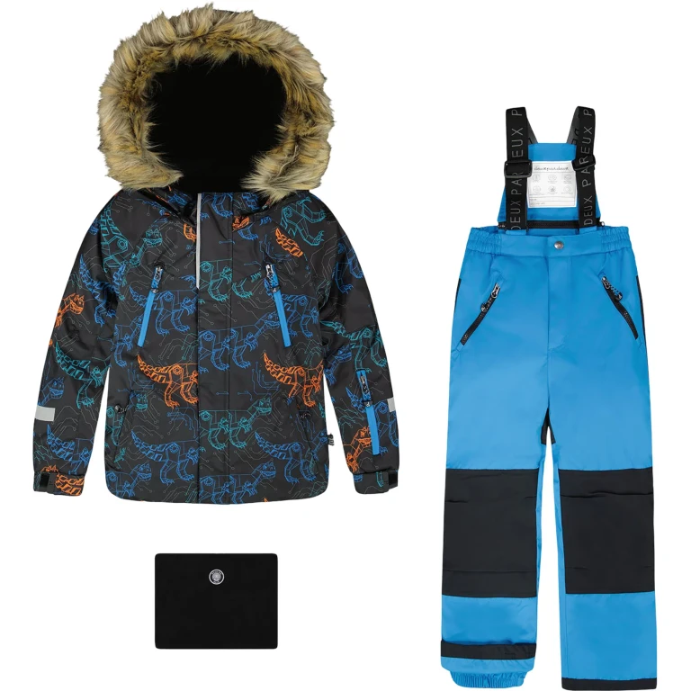 Blue Play Two-Piece Snowsuit with Printed Jacket - Little Boy