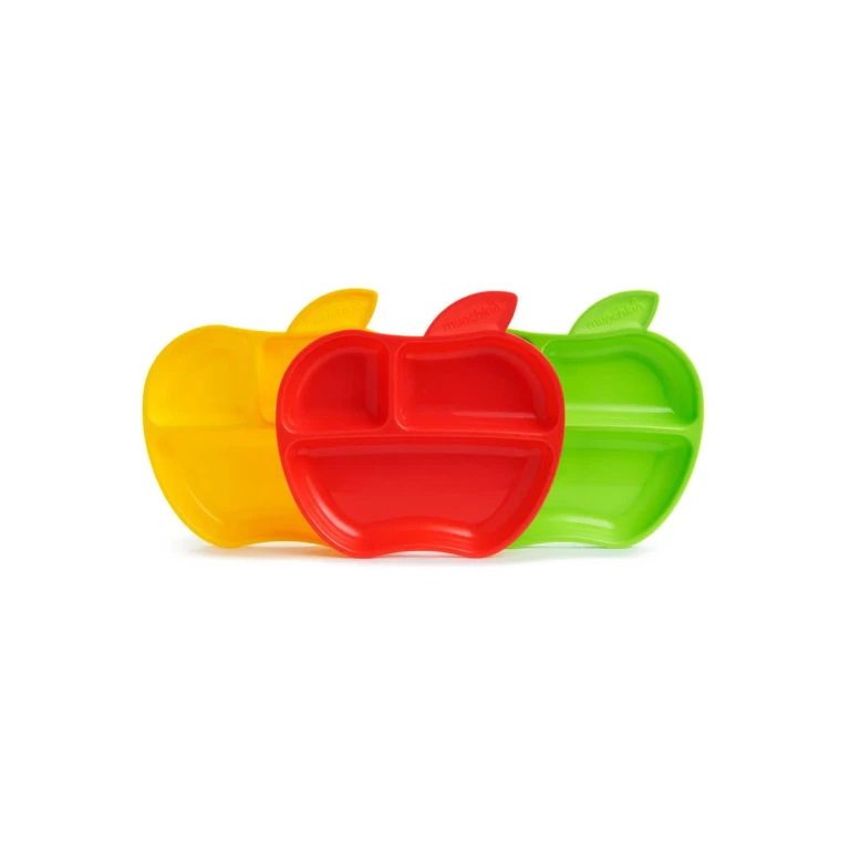 Apple divided plate 6 months+ 3 pieces
