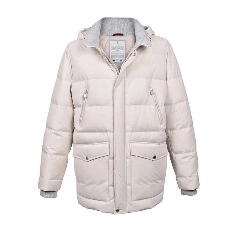 Off White Quilted Down Parka Jacket