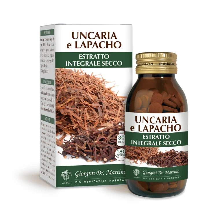 Uncaria and Lapacho Dry Whole Extract 180 Tablets of 500 mg