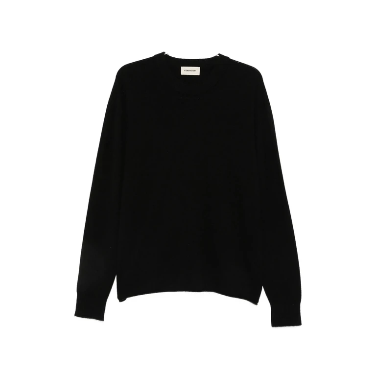 Atomo Factory Crew-neck Ribbed-trim Sweater