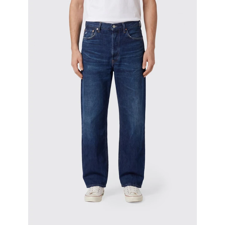 Straight Fit Linen Blend Denim Jeans (WQP9021001)