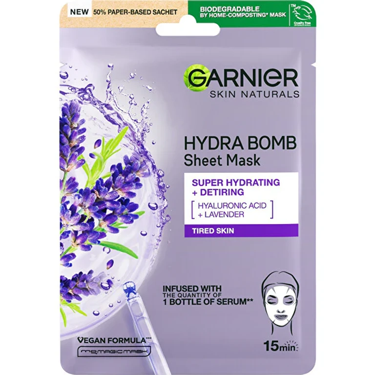 保湿面膜 对抗疲劳迹象 含薰衣草提取物 天然护肤 Hydra Bomb