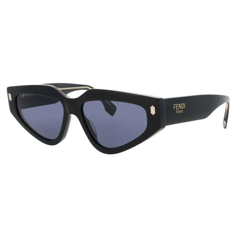 Ladies Blue Rectangular Sunglasses FE40163U01V