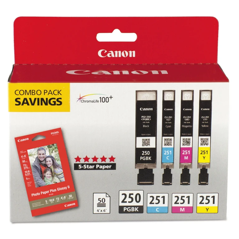 PGI-250BK/CLI-251 Ink Tank Cartridge Combo (4 pk.)