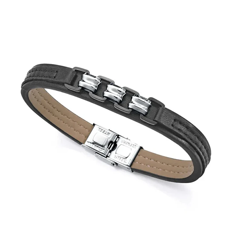 Elegante Men's Leather Bracelet Magnum 15151P01010