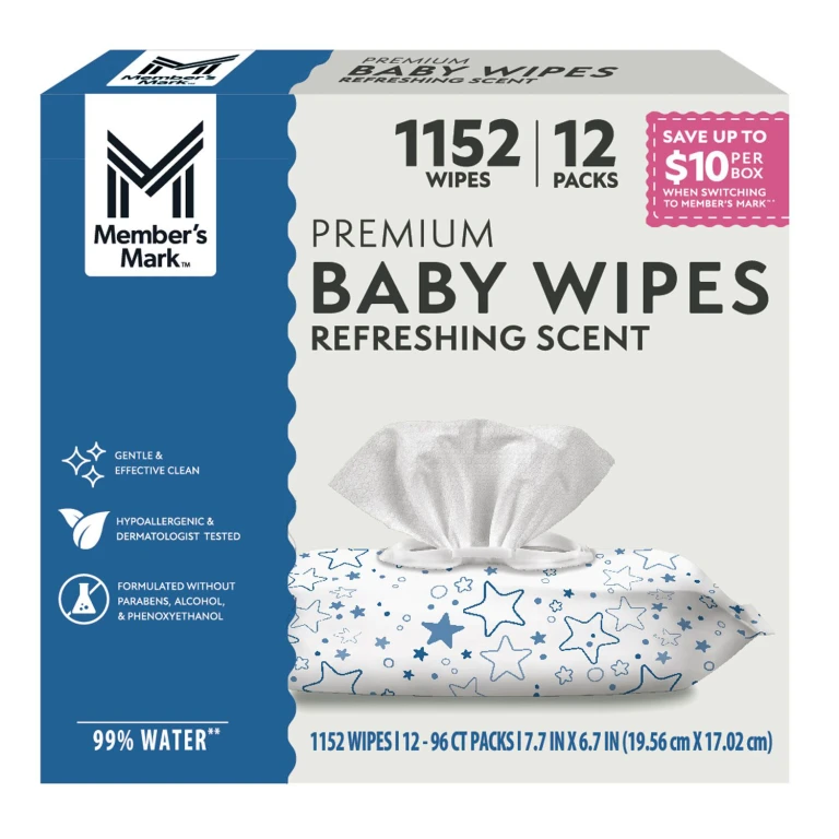 Premium Baby Wipes, Refreshing Clean Scent, 12 pk., 1152 Wipes