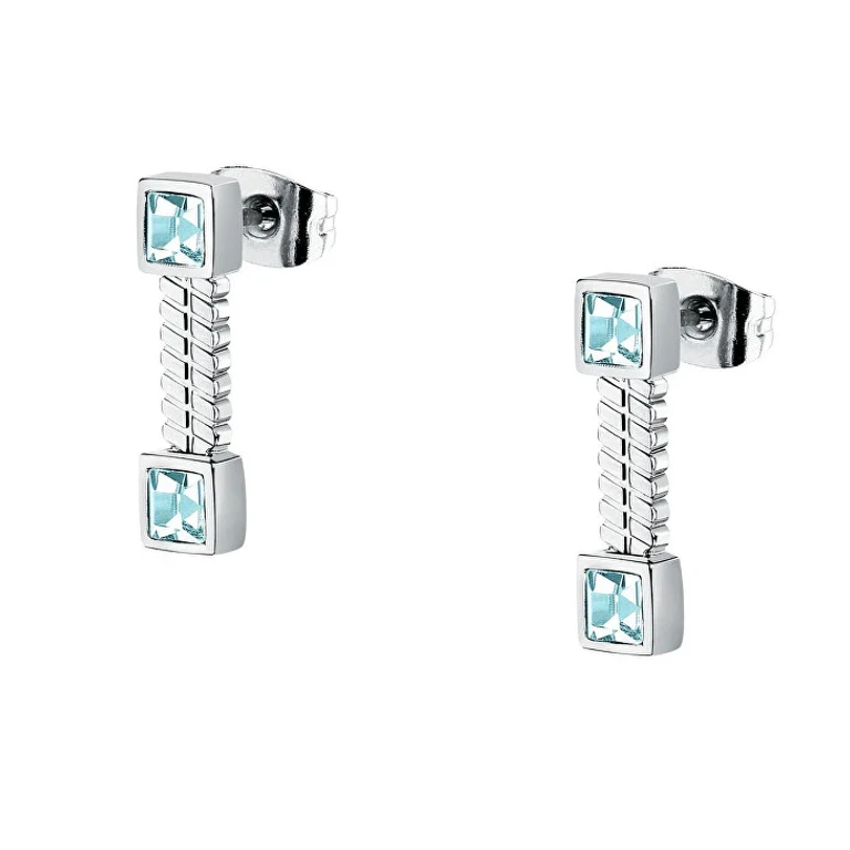 Drop Earrings in Steel with Crystals Gioia Savy41