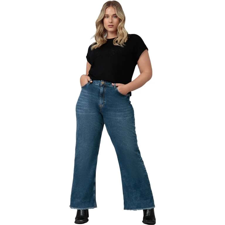 Milan High Rise Wide Leg Jeans - Women's