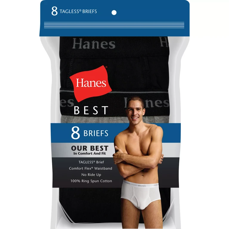 Men's 8-Pack Best Brief - BLACK/GREY S:- Black/Grey, S