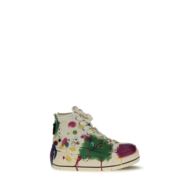 High Top Sneakers Off White Paint-Splatter