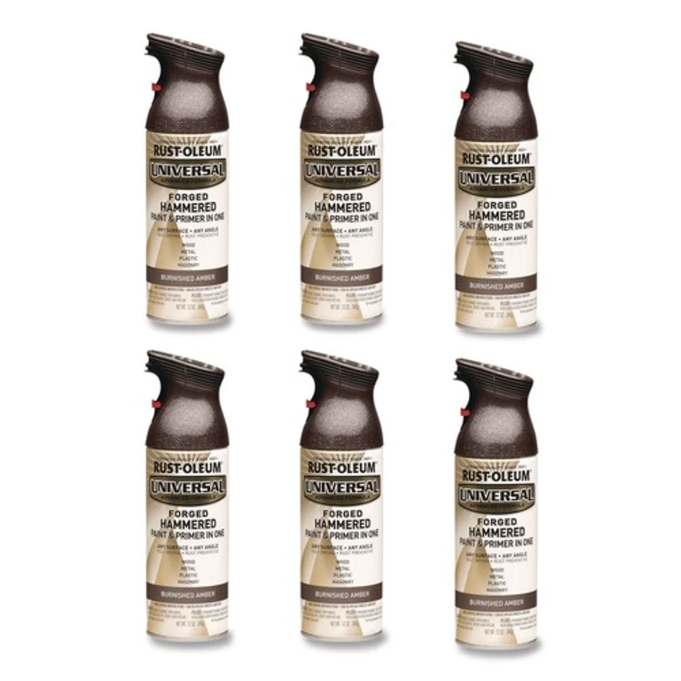 271480 Universal Premium Spray Paint, Hammer Amber, 12 oz Aerosol Can, 6/Carton